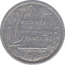 Монета. Французская Полинезия. 1 франк 1983 год. рев.