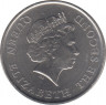 Монета. Восточные Карибские государства. 1 доллар 2008 год. 25 лет Центральному банку. рев.