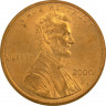 Монета. США. 1 цент 2000 год. Монетный двор D. ав