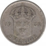 Монета. Швеция. 25 эре 1932 год. ав.