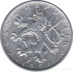 Монета. Чехия. 50 геллеров 1996 год.