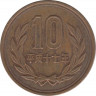 Монета. Япония. 10 йен 2005 год (17-й год эры Хэйсэй). ав.