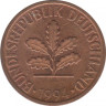 Монета. ФРГ. 2 пфеннига 1994 год. Монетный двор - Гамбург (J). ав.
