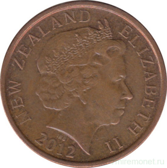 Монета. Новая Зеландия. 10 центов 2012 год.