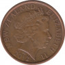 Монета. Новая Зеландия. 10 центов 2012 год. ав.
