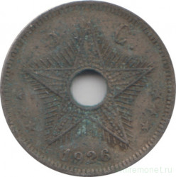 Монета. Бельгийское Конго. 5 сантимов 1926 год.