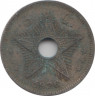 Монета. Бельгийское Конго. 5 сантимов 1926 год. ав.