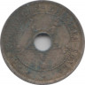 Монета. Бельгийское Конго. 5 сантимов 1926 год. рев.