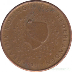 Монета. Нидерланды. 1 цент 2001 год.