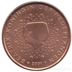 Монета. Нидерланды. 1 цент 2001 год.