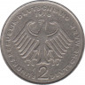  Монета. ФРГ. 2 марки 1978 год. Теодор Хойс. Монетный двор - Штутгарт (F). рев.