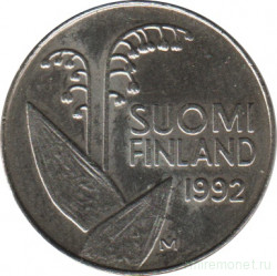 Монета. Финляндия. 10 пенни 1992 год.