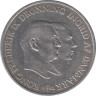 Монета. Дания. 2 кроны 1953 год.  Кампания против туберкулёза в Гренландии. ав.