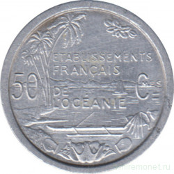 Монета. Французская Океания. 50 сантимов 1949 год.
