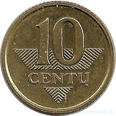Монета. Литва. 10 центов 1997 год. 
