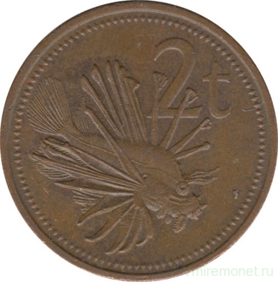 Монета. Папуа - Новая Гвинея. 2 тойя 1976 год.