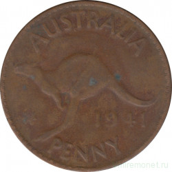 Монета. Австралия. 1 пенни 1941 год.