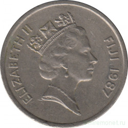 Монета. Фиджи. 20 центов 1987 год.