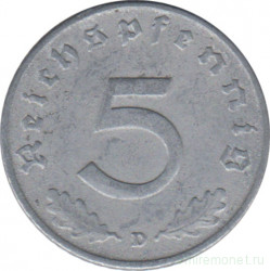 Монета. Германия. Третий Рейх. 5 рейхспфеннигов 1940 год. Монетный двор - Мюнхен (D).