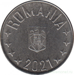 Монета. Румыния. 10 бань 2021 год.
