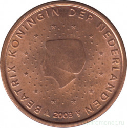 Монета. Нидерланды. 2 цента 2003 год.