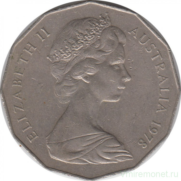 Монета. Австралия. 50 центов 1978 год.