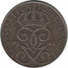  Монета. Швеция. 1 эре 1948 год. ав.