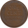 Монета. США. 1 цент 1915 год. Монетный двор S. рев.
