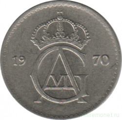 Монета. Швеция. 10 эре 1970 год. 