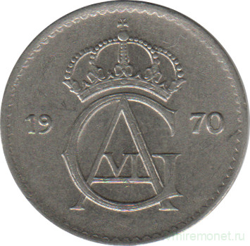 Монета. Швеция. 10 эре 1970 год. 