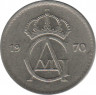 Монета. Швеция. 10 эре 1970 год. ав.
