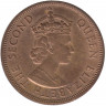 Монета. Британские Восточные Карибские территории. 1 цент 1955 год.