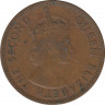 Монета. Британские Восточные Карибские территории. 1 цент 1955 год. рев.