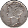 Монета. США. 10 центов 1936 год. ав.