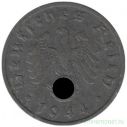 Монета. Германия. Третий Рейх. 1 рейхспфенниг 1944 год. Монетный двор - Вена (B).