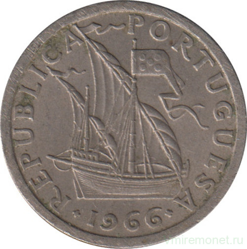 Монета. Португалия. 2,5 эскудо 1966 год.