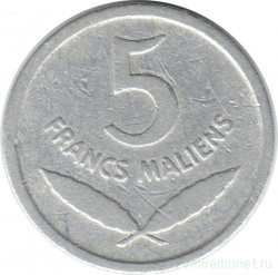 Монета. Мали. 5 франков 1961 год.