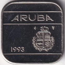 Монета. Аруба. 50 центов 1993 год.