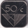Монета. Аруба. 50 центов 1993 год.