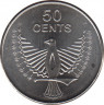 Монета. Соломоновы острова. 50 центов 2012 год. ав.