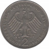 Монета. ФРГ. 2 марки 1978 год. Конрад Аденауэр. Монетный двор - Гамбург (J). рев.