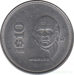 Монета. Мексика. 10 песо 1988 год.