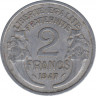 Монета. Франция. 2 франка 1947 год. ав.