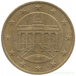 Монета. Германия. 50 центов 2002 год. (J).