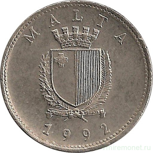 Монета. Мальта. 10 центов 1992 год.
