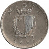 Аверс. Монета. Мальта. 10 центов 1992 год.