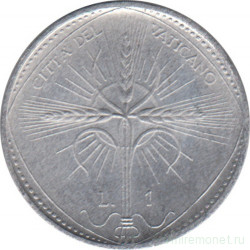 Монета. Ватикан. 1 лира 1968 год. Пшеничный крест.