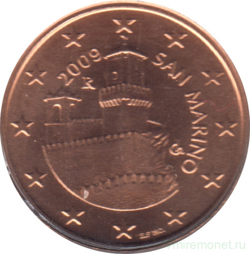 Монета. Сан-Марино. 5 центов 2009 год.