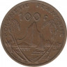 Монета. Французская Полинезия. 100 франков 2005 год. рев.