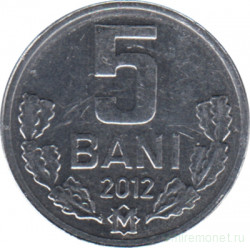 Монета. Молдова. 5 баней 2012 год.